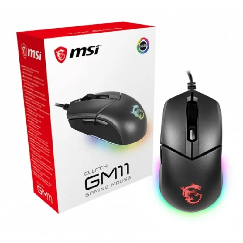 MSI CLUTCH GM11 6-Button RGB Gaming Mouse