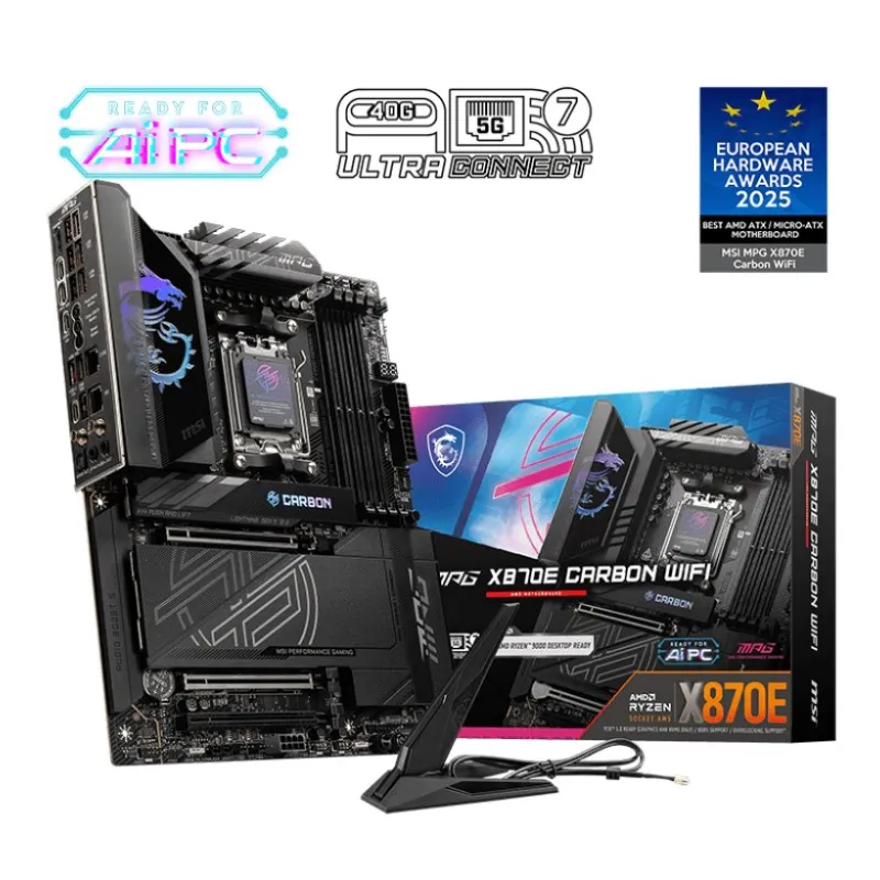 MSI MPG X870E CARBON WIFI AMD AM5 DDR5 ATX Motherboard