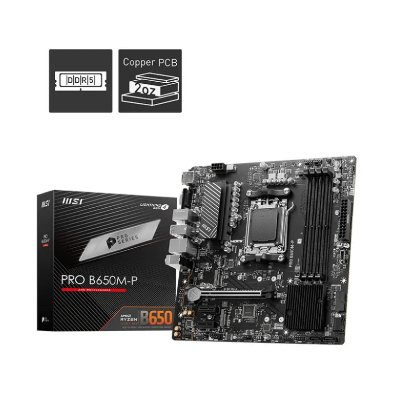 MSI PRO B650M-P DDR5 AMD AM5 mATX Motherboard