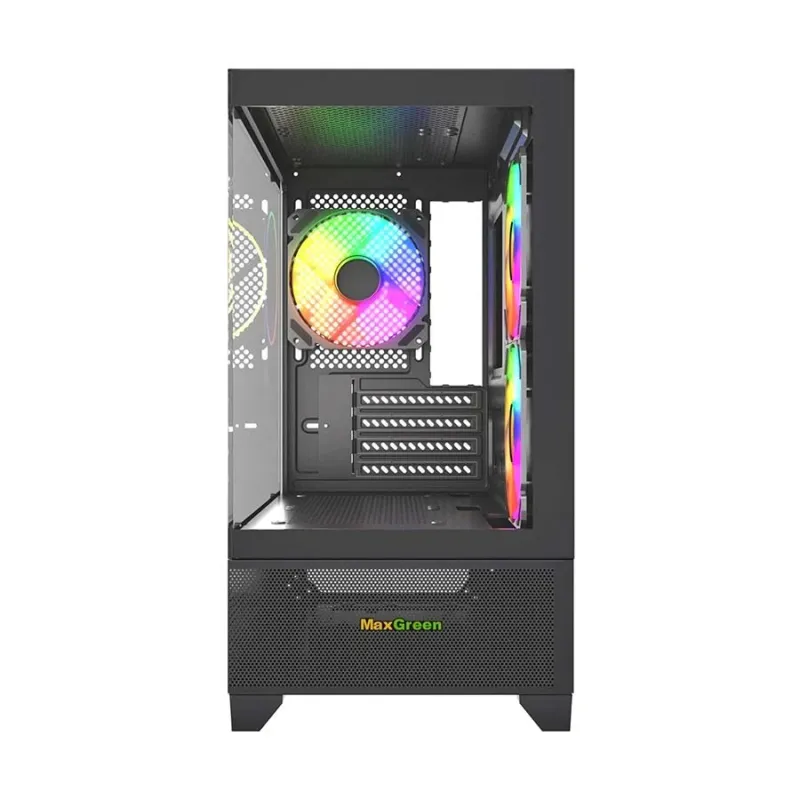 MaxGreen 350 Mid-Tower M-ATX Gaming Case With 3 ARGB Fan