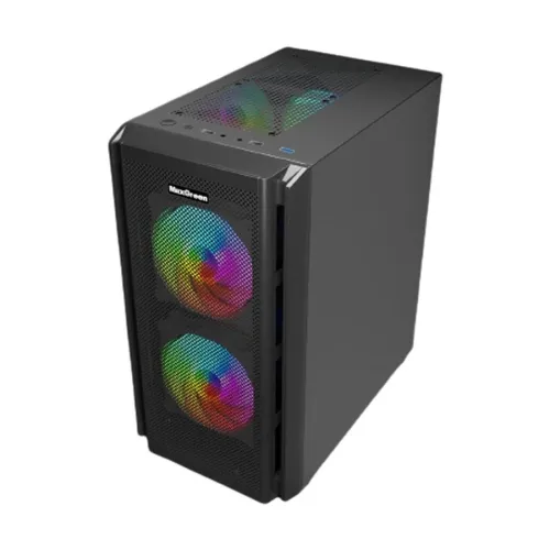 MaxGreen 5510-Mesh Mid-Tower M-ATX Gaming Case with PSU