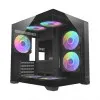 MaxGreen Bright Wave F7 Mid Tower M-ATX Gaming Casing With 7x ARGB Fan (Black)