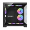 MaxGreen Bright Wave F7 Mid Tower M-ATX Gaming Casing With 7x ARGB Fan (Black)