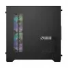 MaxGreen Bright Wave F7 Mid Tower M-ATX Gaming Casing With 7x ARGB Fan (Black)