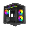 MaxGreen E275-S02 ARGB M-ATX Mid-Tower Gaming Casing With 5x ARGB Fan