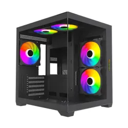 MaxGreen E275-S02 ARGB M-ATX Mid-Tower Gaming Casing With 5x ARGB Fan
