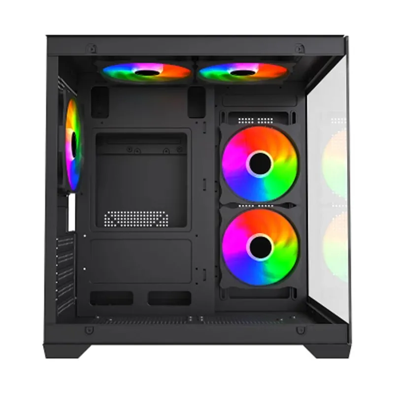 MaxGreen E275-S02 ARGB M-ATX Mid-Tower Gaming Casing With 5x ARGB Fan