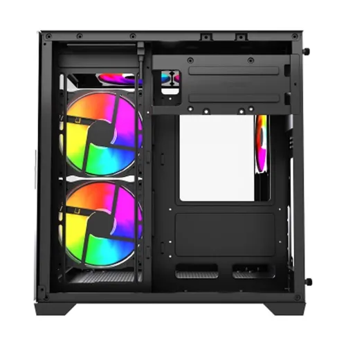 MaxGreen E275-S02 ARGB M-ATX Mid-Tower Gaming Casing With 5x ARGB Fan