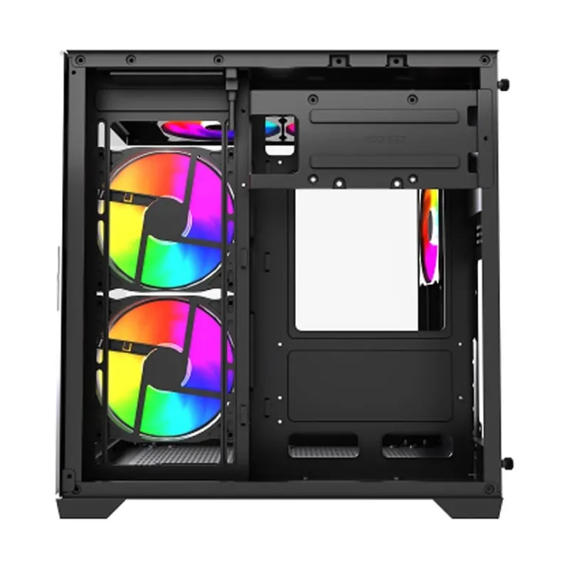 MaxGreen E275-S02 ARGB M-ATX Mid-Tower Gaming Casing With 5x ARGB Fan