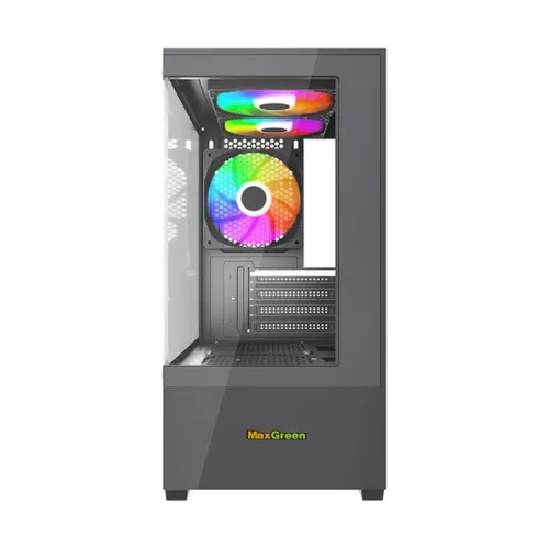 MaxGreen S19001 Mid-Tower M-ATX Gaming Casing With 3x ARGB Fan