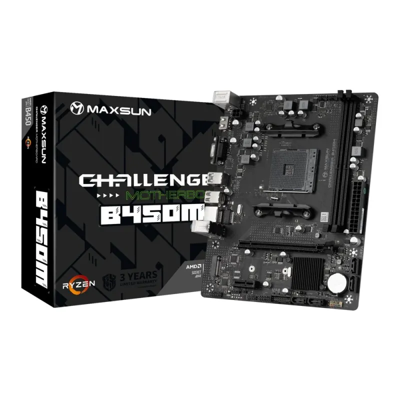 MAXSUN Challenger B450M AM4 M-ATX Motherboard