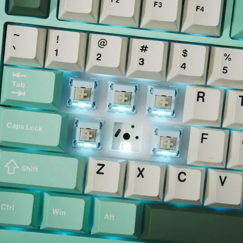 MONKA A75 MAX Tri-Mode Wireless Mechanical Keyboard Green Mirror
