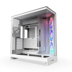 NZXT H9 Flow RGB+ (2025) Dual-Chamber Mid-Tower ATX Airflow Casing - White