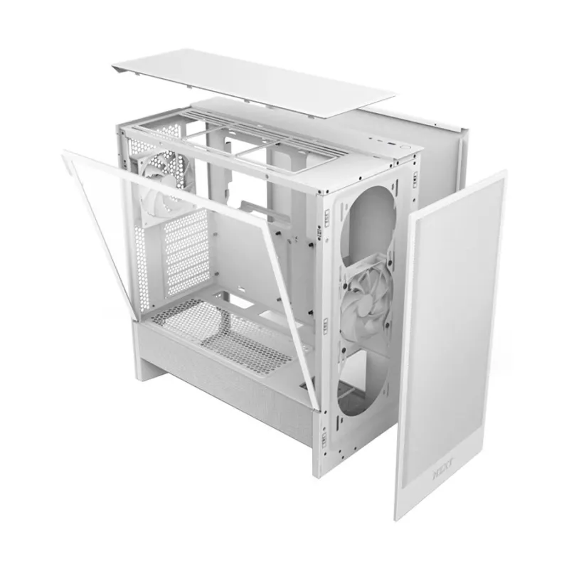 NZXT H5 Flow 2024 Compact Mid-tower Airflow Casing White