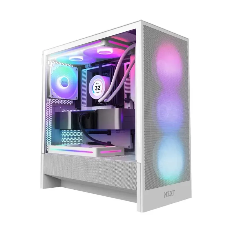NZXT H5 Flow RGB 2024 Compact Mid-tower Airflow Casing White