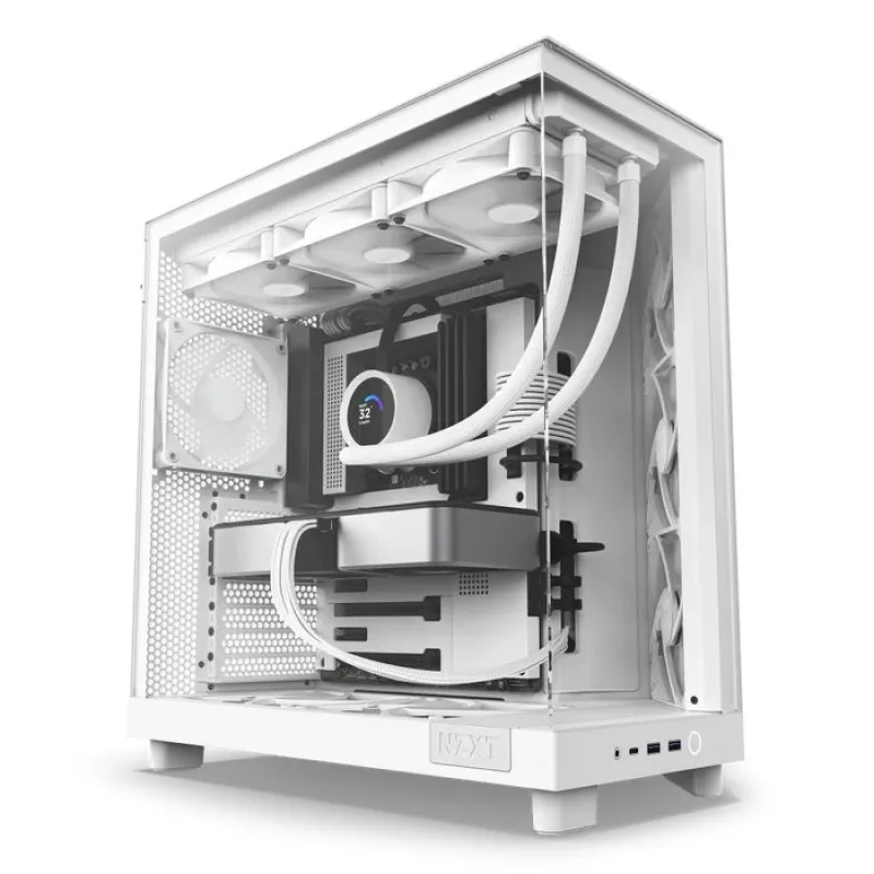 NZXT H6 Flow 2023 Compact Dual-Chamber Mid-tower Airflow Casing White