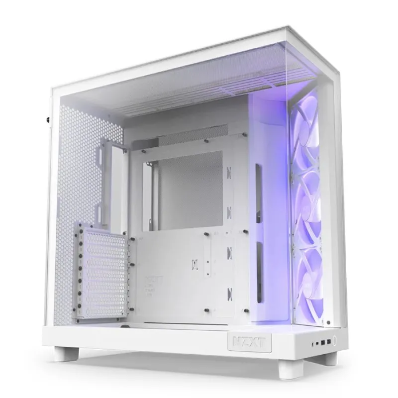 NZXT H6 Flow RGB 2023 Compact Dual-Chamber Mid-tower Airflow Casing White