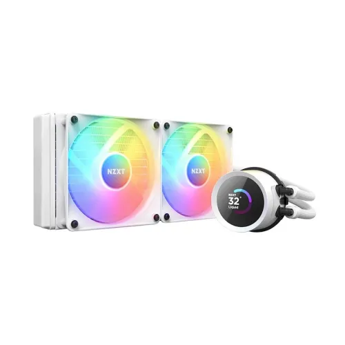 NZXT Kraken 240 RGB 240mm AIO Liquid CPU Cooler White with LCD Display