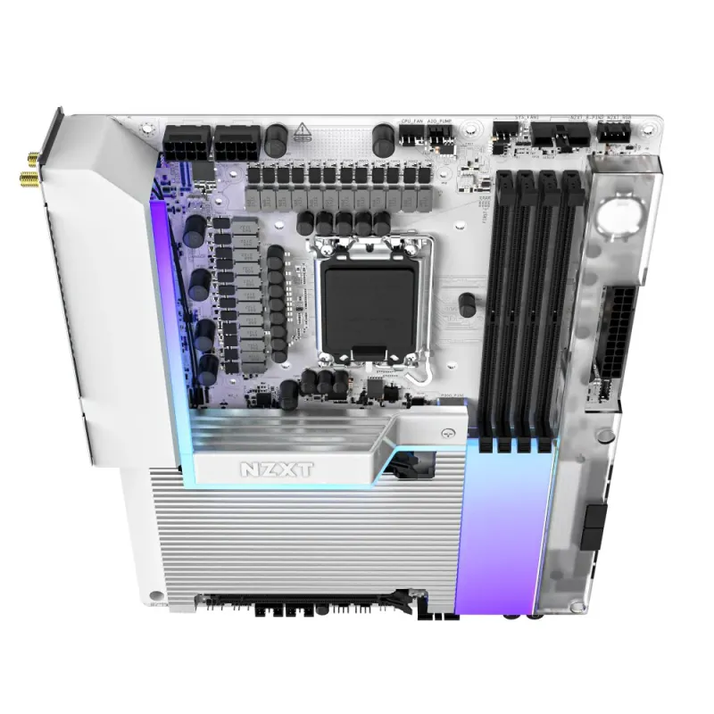 NZXT N9 Z890 Intel LGA1851 Wi-Fi 7 ATX Gaming Motherboard - White