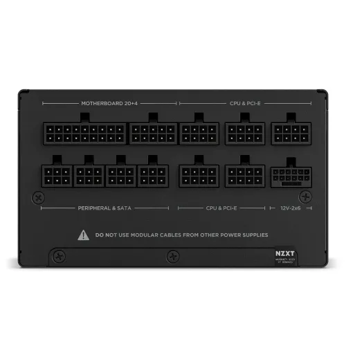 NZXT C1000 1000 Watt 80 Plus Gold ATX 3.1 Full Modular Power Supply - Black #PA-0G2BB-UK