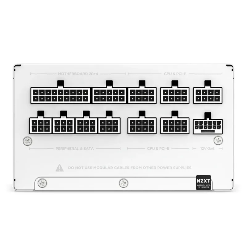 NZXT C850 Gold ATX 3.1 850 Watt 80 Plus Gold Full Modular Power Supply White #PA-8G2BW-EU