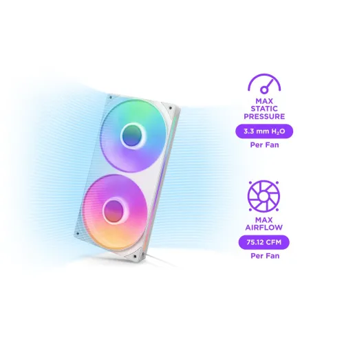 NZXT F240 RGB Core 240mm Single Frame Fan - White #RF-U24HF-W1