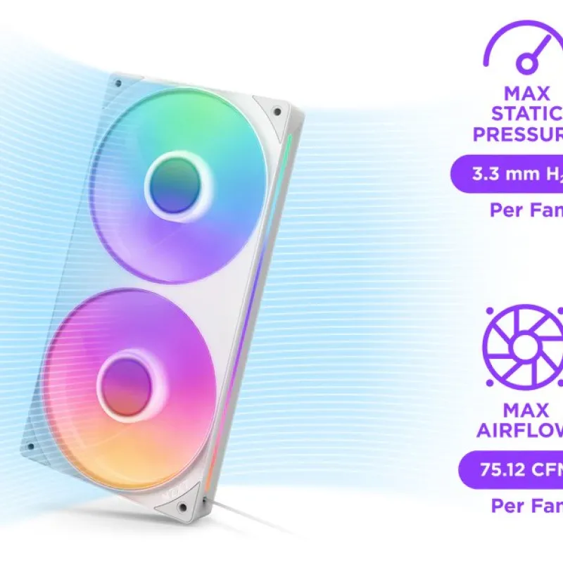 NZXT F240 RGB Core 240mm Single Frame Fan - White #RF-U24HF-W1