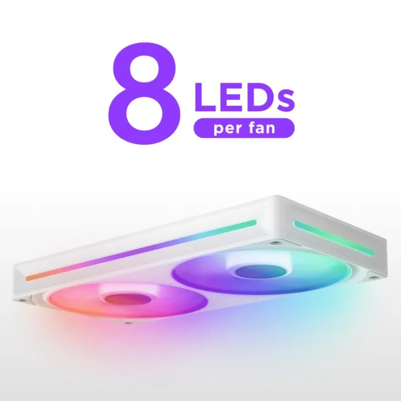 NZXT F240 RGB Core 240mm Single Frame Fan - White #RF-U24HF-W1