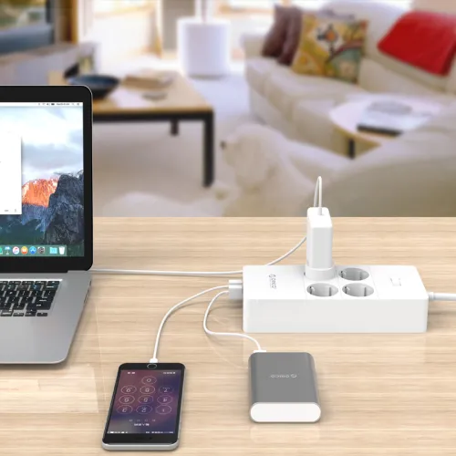ORICO HPC-4A5U-V1-EU 4 AC Outlet Surge Protector with 5 USB Charging Port Smart Power Strip