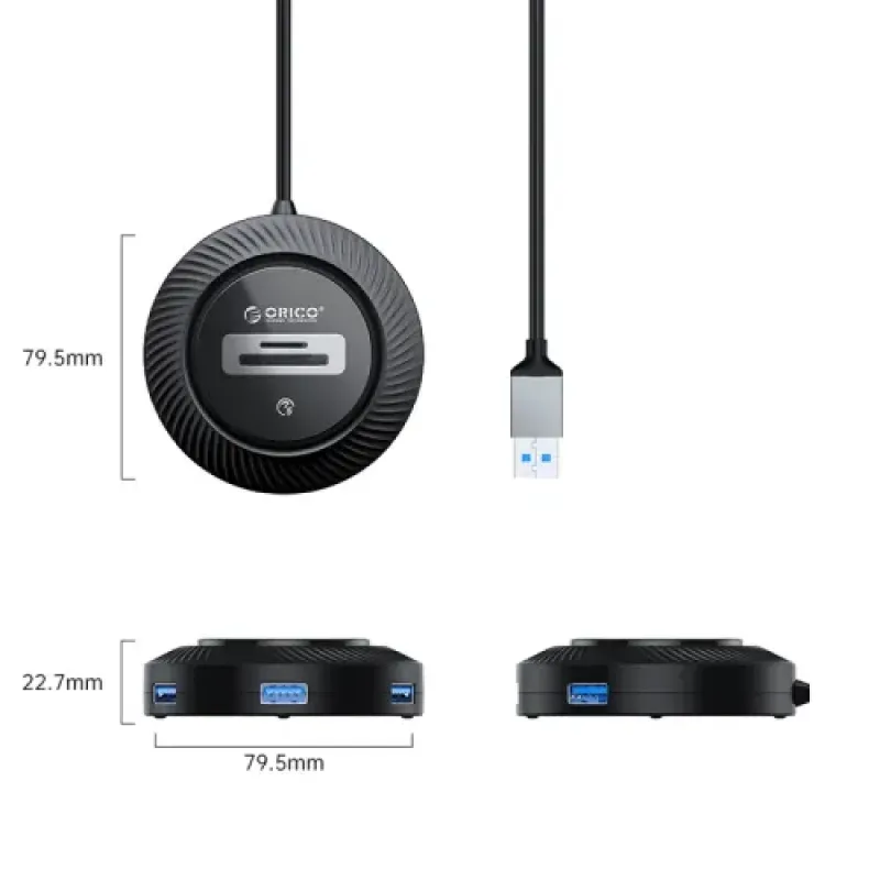 Orico YK5-U3-03 4-Port USB Hub With SD TF Port