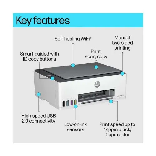 HP Smart Tank 580 Multifunction Wi-Fi All-in-One Color Ink Printer