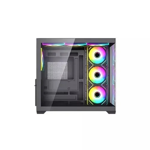 Maxcool PANDA MC7 Mid-Tower ATX Gaming Black Computer Case With 7 Infinity ARGB Fans