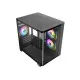 Revenger Air Tank Mini 5 ARGB Infinity Fans Black Gaming Casing