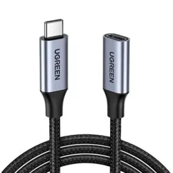 UGREEN US372 (30205) USB-C Male to USB-C Female Gen2 Alu Case Braided Extension Cable 1M