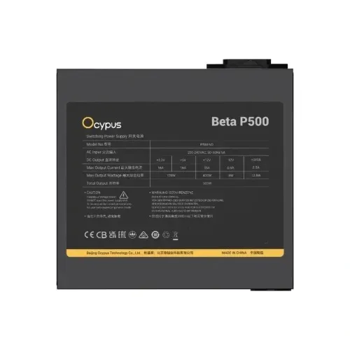 Ocypus BETA P500 500W Non Modular ATX Power Supply