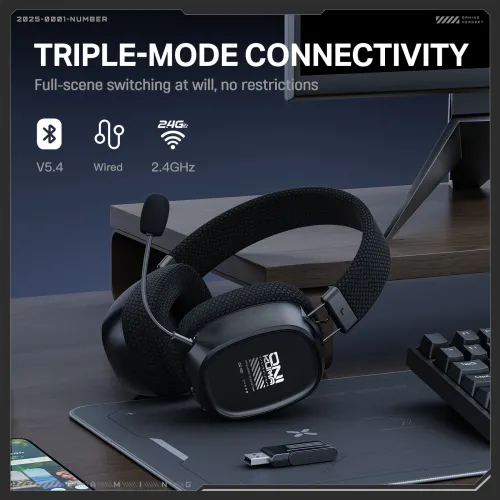 Onikuma GT839 Tri-mode Wireless Gaming Headphone