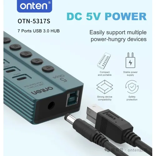 ONTEN OTN-5317S 7 Ports USB 3.0 HUB