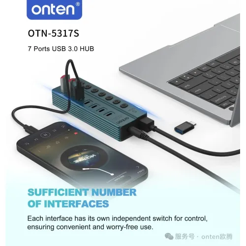 ONTEN OTN-5317S 7 Ports USB 3.0 HUB