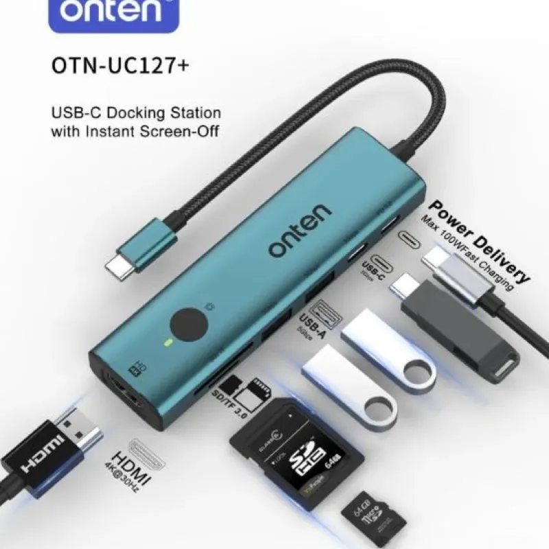Onten OTN-UC127+ 7-in-1 USB-C Hub Onten OTN-UC127+ 7-in-1 USB-C Hub
