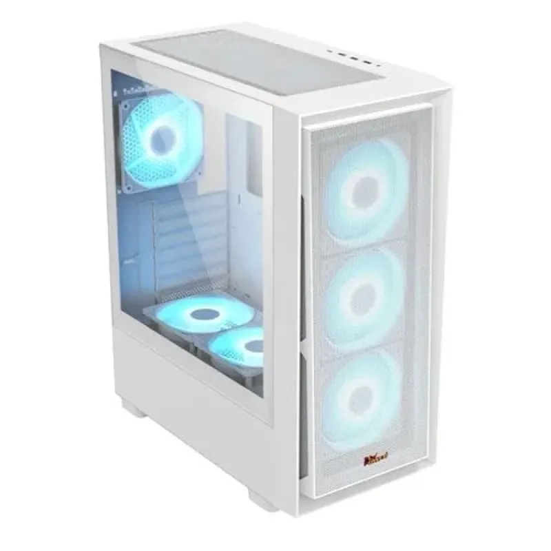 PC Power Crystal Mesh V3 WH ATX Desktop Gaming Casing