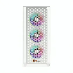 PC Power Flow White Light Mesh Mid Tower Gaming Casing
