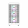PC Power PG-H350 WH Icy Mesh ATX Mid Tower Gaming Casing