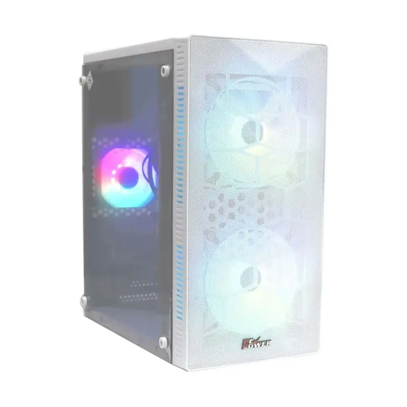 PC Power PP-X2603 WH Web Mesh mAtx Case with Power Supply