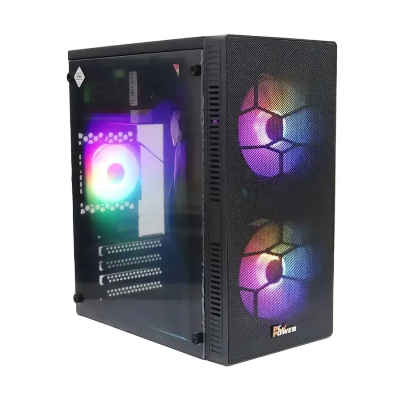 PC Power X2601 BK Spider Web Mesh mATX Casing With Power Supply