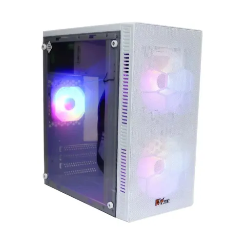 PC Power X2601 WH Spider Web Mesh mATX Casing With Power Supply