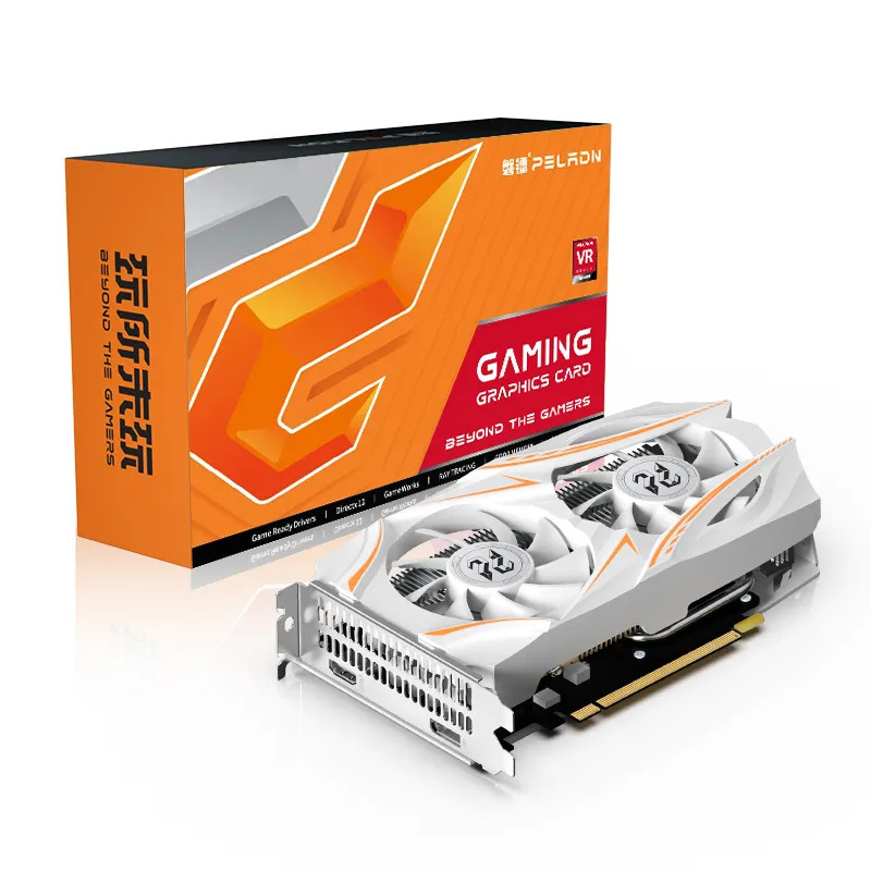 PELADN RX 5500 XT 8G GDDR6 Dual Fan White Gaming Graphics Card