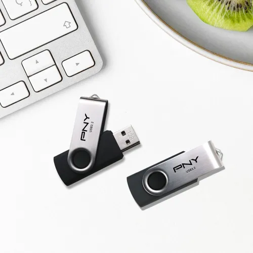 PNY Turbo Attache R 64GB USB 3.2 360° Metal Flash Drive