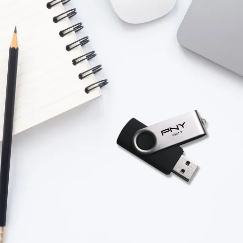 PNY Turbo Attache R 64GB USB 3.2 360° Metal Flash Drive