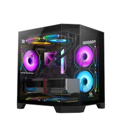 Revenger Air Box Mini ARGB Mid-Tower Gaming Desktop Case (Black)