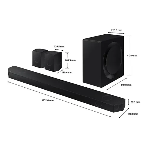 Samsung HW-Q990D 11.1.4ch Bluetooth Dolby Atmos Soundbar with Subwoofer